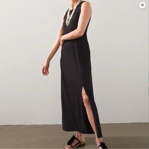 Chico's Black Sleeveless Knit Maxi Dress